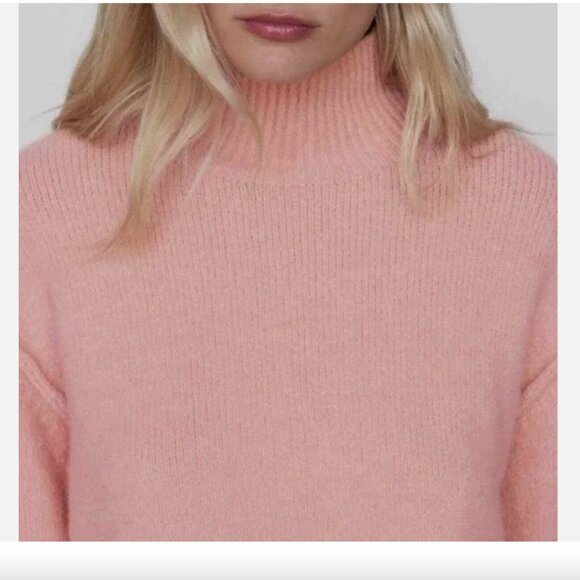 NWT ZARA Women's Cropped Turtleneck Pullover - Picture 7 of 10